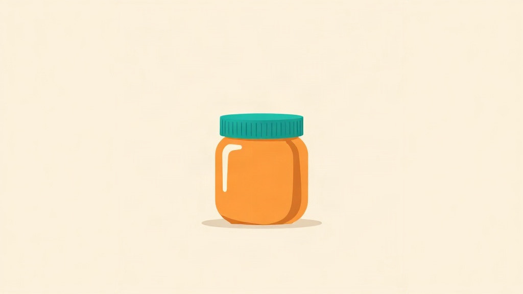 A closed orange supplement jar with a teal lid