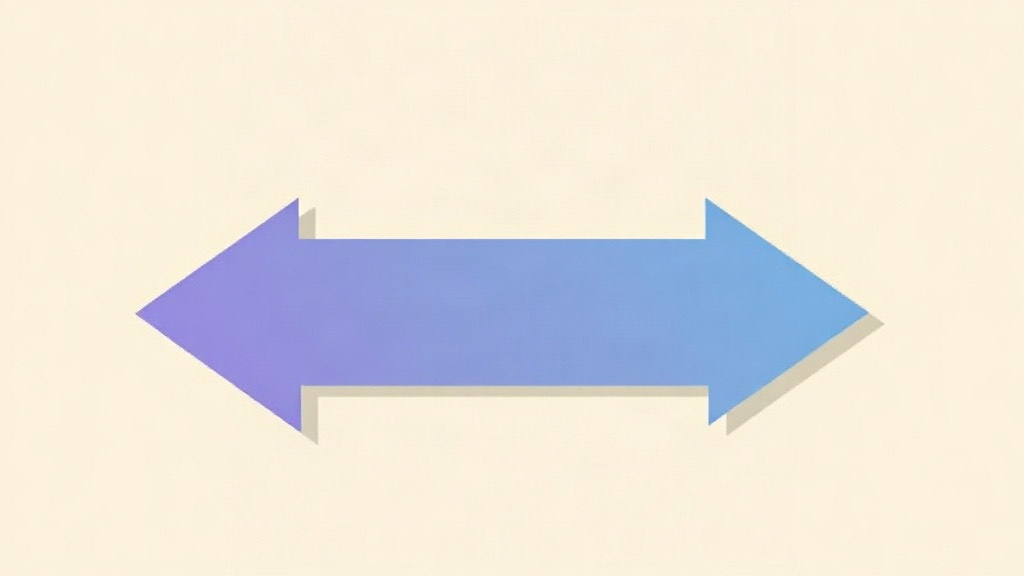 When data and feelings disagree: a wide double-headed arrow pointing in both directions