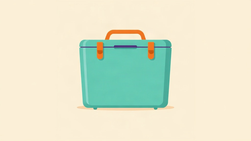 GLP-1s in an outage: a closed teal cooler box with an orange handle