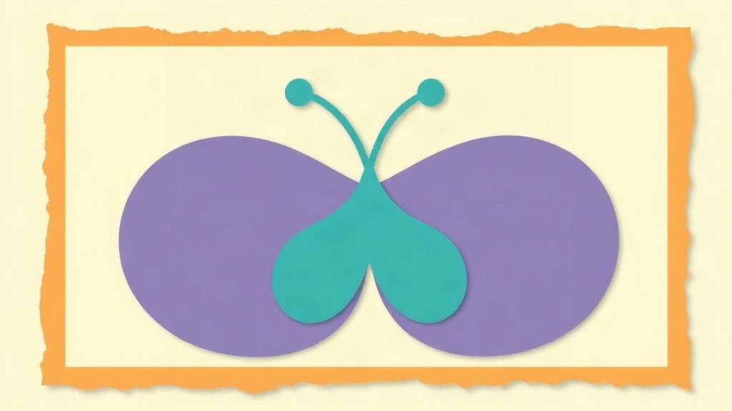 The GLP-1 boxed warning: a teal butterfly shape inside a soft orange paper frame