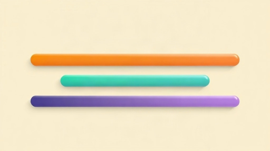 Carbs and fat on a GLP-1: three bars of different lengths in orange, teal and purple