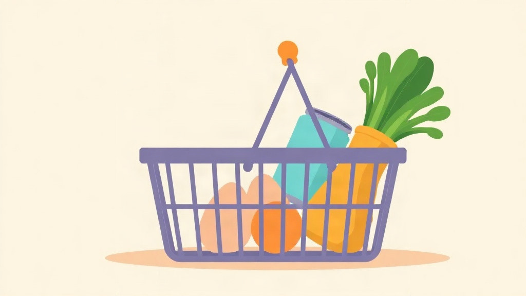 GLP-1 grocery staples: a shopping basket of eggs, a dairy carton and fresh produce