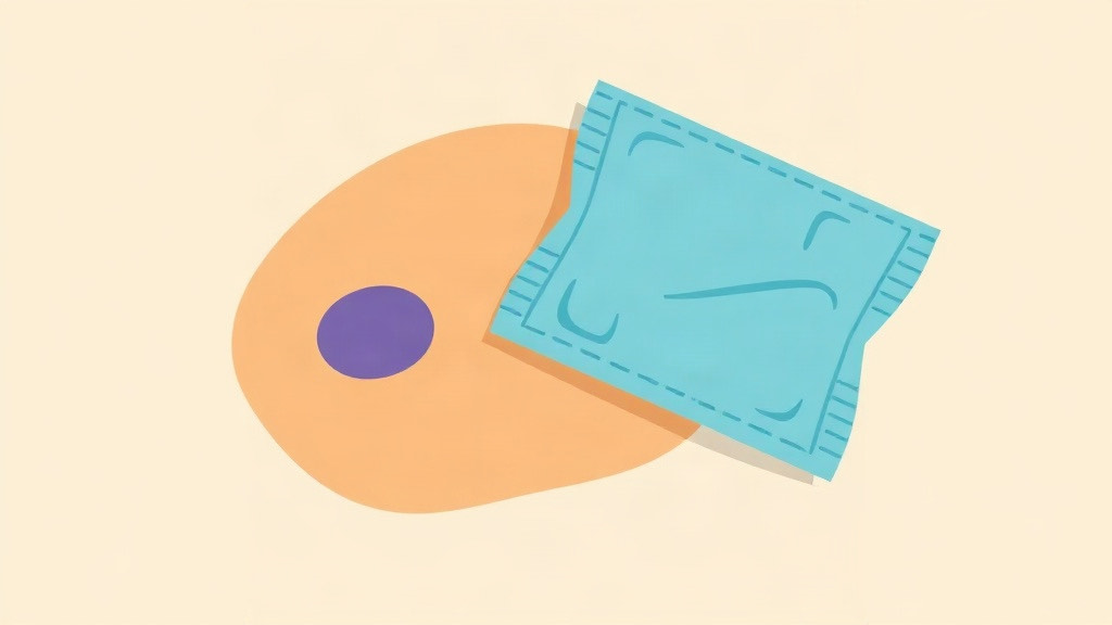 Bruising at a GLP-1 injection site: a small bruise on skin beside a gauze square