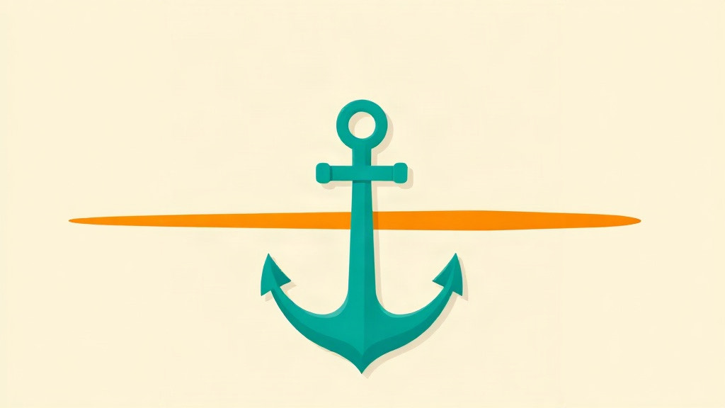 Maintenance after goal weight on a GLP-1: a teal anchor holding steady on a level orange line