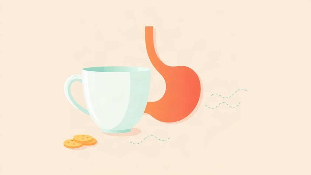 Nausea on a GLP-1: ginger tea and crackers beside a settled stomach