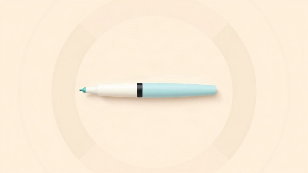 Needle anxiety with weekly GLP-1 shots: an injection pen resting inside calm breathing rings