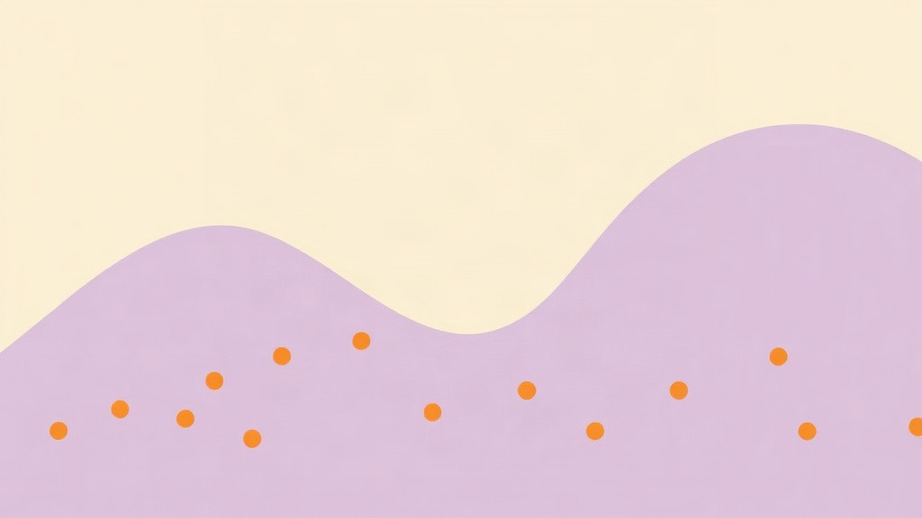 Reading a GLP-1 weight trend: a smooth purple wave with orange readings scattered beneath its edge