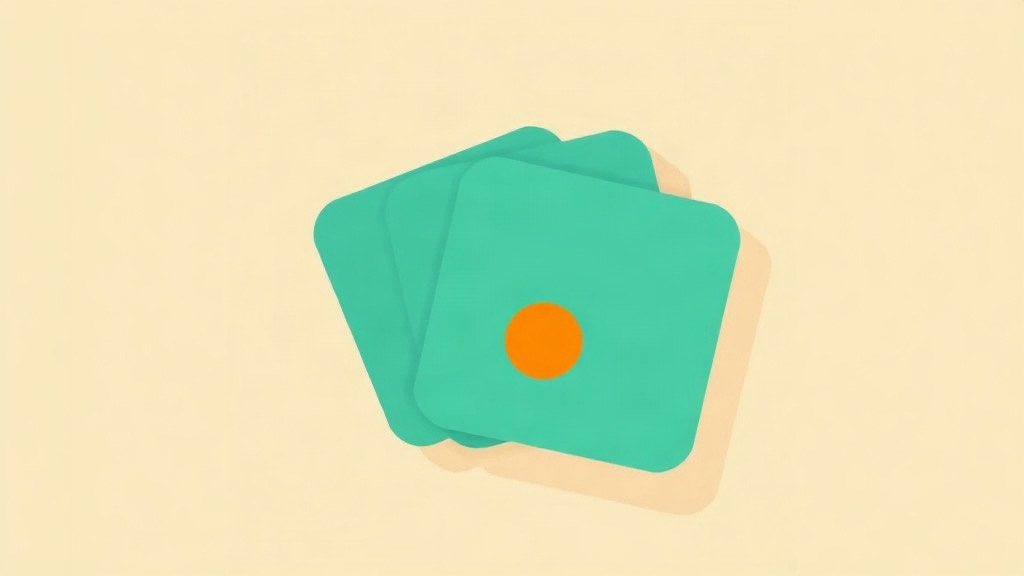Saved meal templates: three identical teal cards fanned with an orange dot on the front