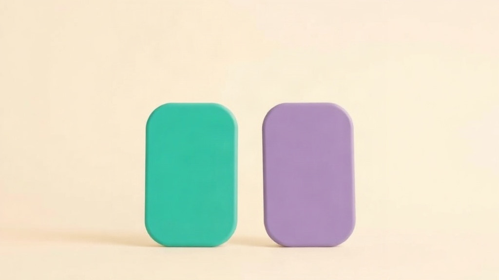 Mounjaro vs Zepbound: two identical rounded shapes side by side, one teal and one purple