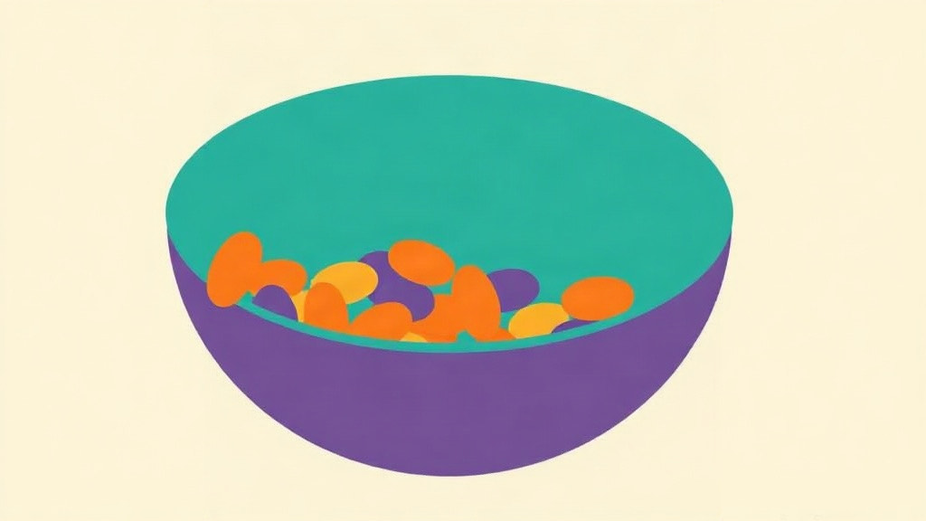Plant protein on a GLP-1: a purple bowl holding orange bean shapes
